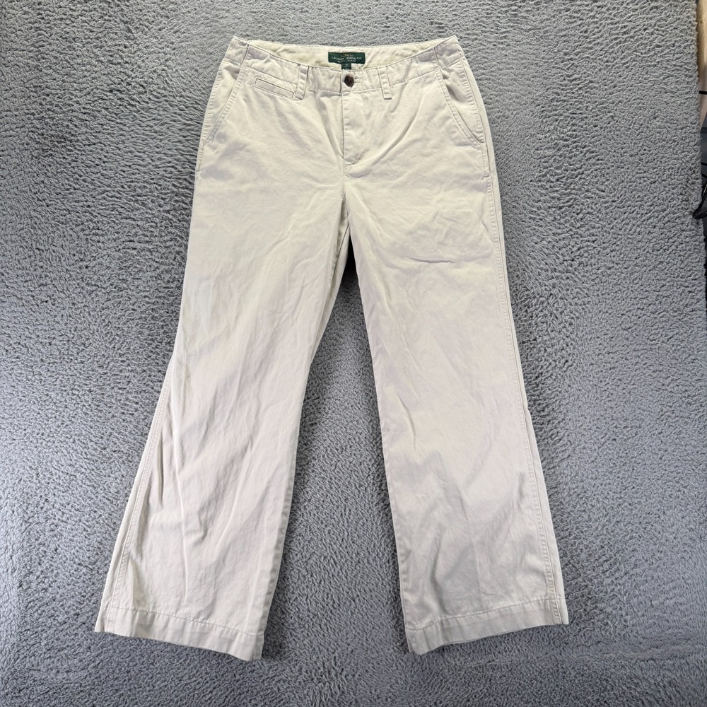 Lauren Ralph Lauren Pant Womens 10 Beige Cotton Chino Straight Career Preppy